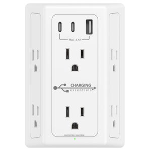Charging Essentials USB A+C Wall Tap, 2-pack
