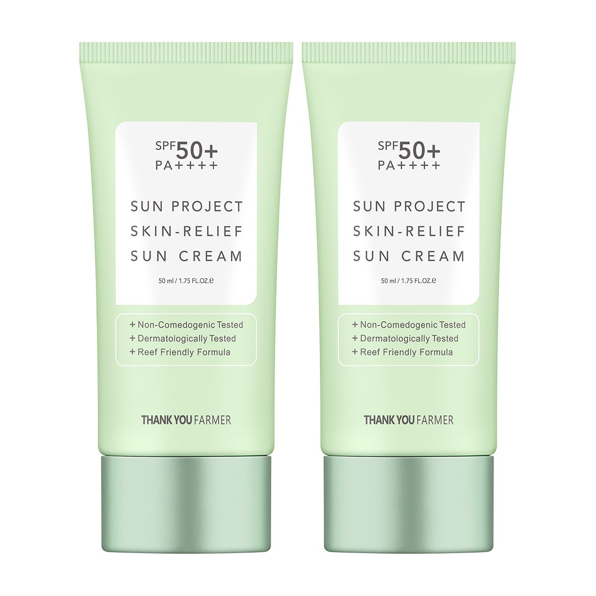 Puridy Skin リキッドファン SPF50+ PA++++ 26g3箱 Thank You Farmer Sun Project Skin Relief Sun Cream, SPF 50+, 1.75