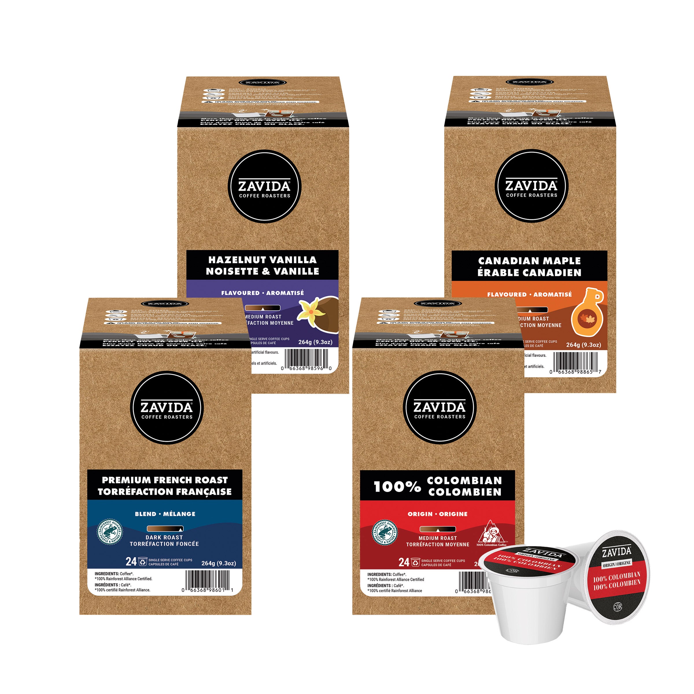 Zavida Everyday Favourites Variety Pack Coffee K-Cup Pods, 96