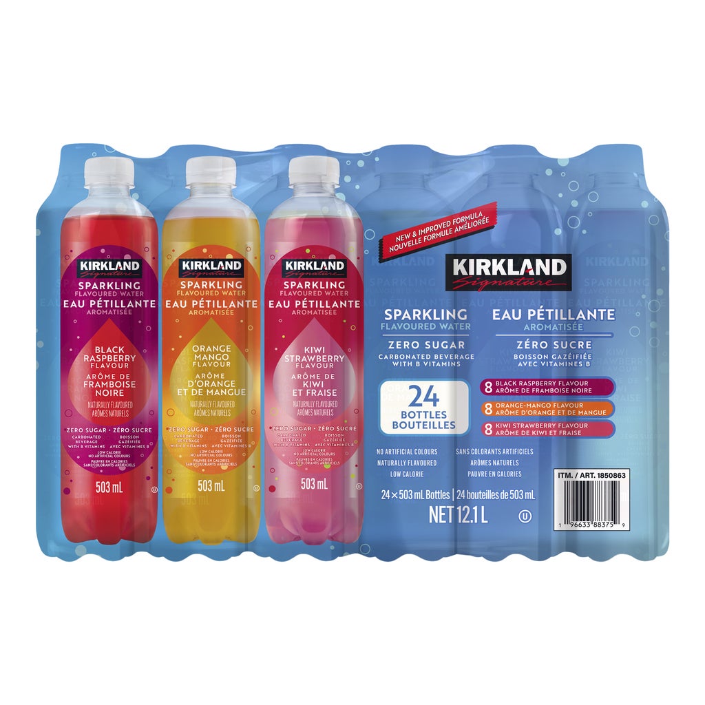 Kirkland Signature Sparkling Flavoured Water, 24 x 503 mL | Costco