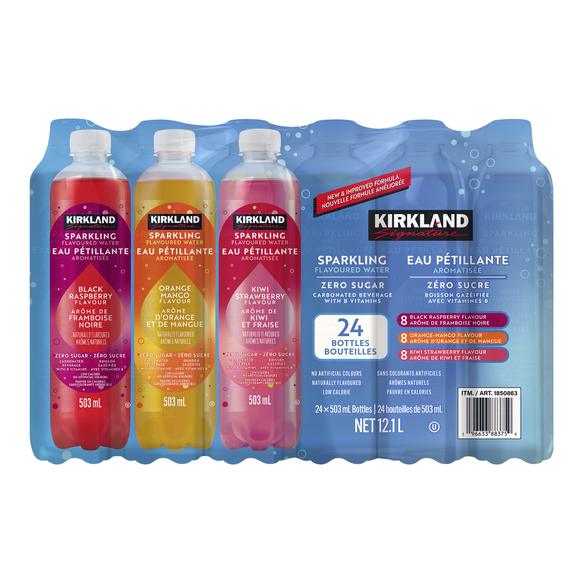 Kirkland Signature Sparkling Flavoured Water, 24 x 503 mL | Costco