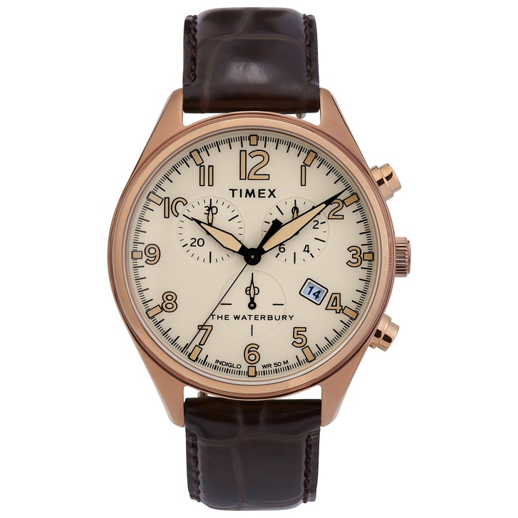 TIMEX THE WATERBURY COLLECTION 腕時計 Timex Waterbury Traditional Chrono Tan Dial Men's Quartz Watch