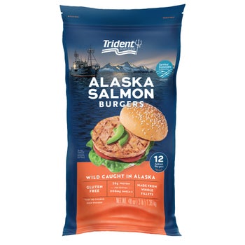 Trident Seafoods Alaskan Salmon Burgers, 4 oz, 12-count | Costco