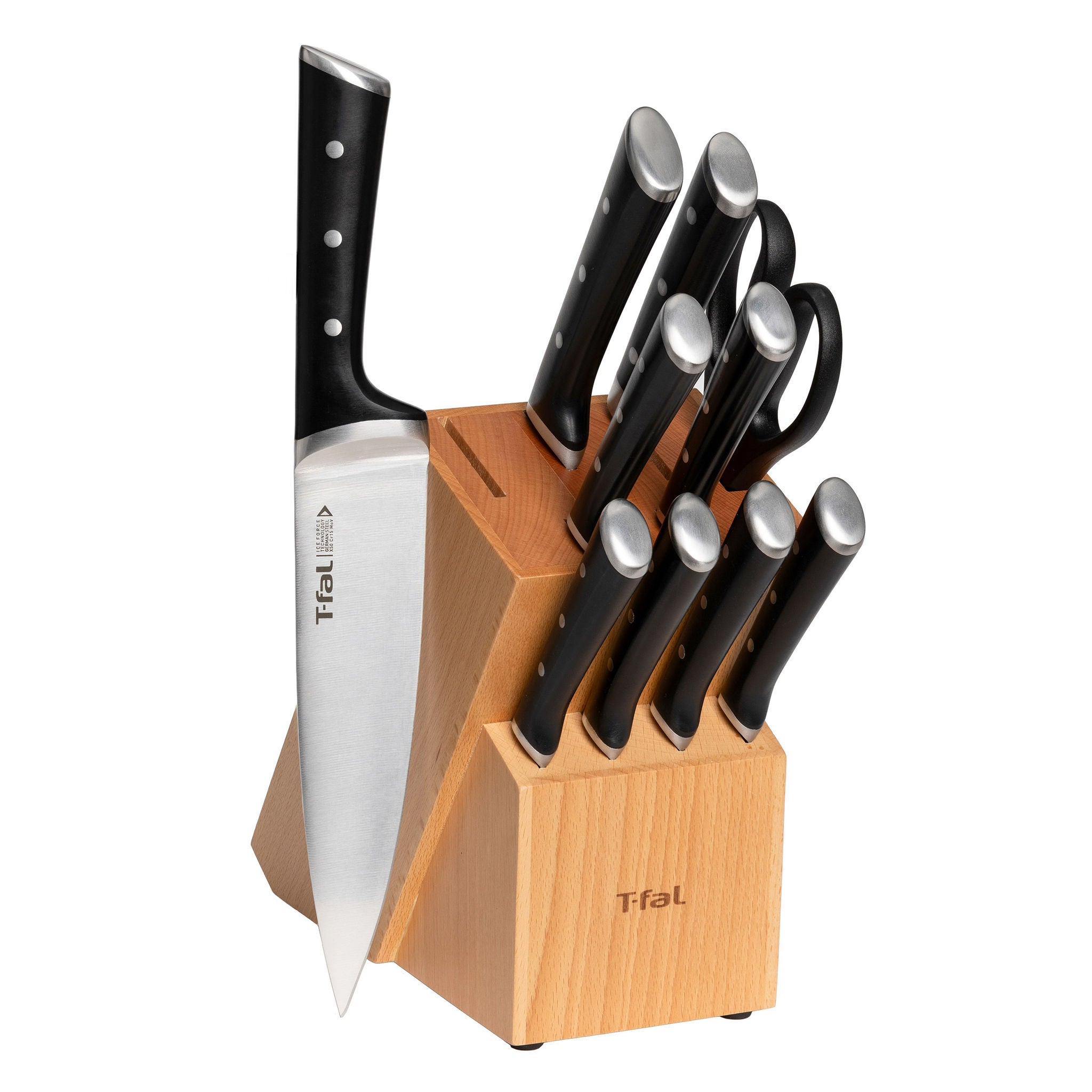 T-fal Ice Force, 11-piece Stainless Steel Knife Block Set | Costco