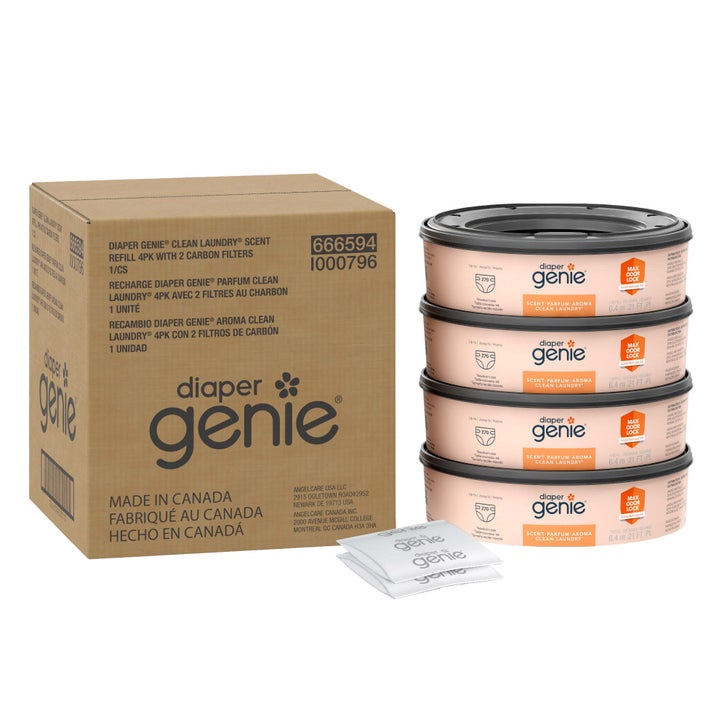 Diaper Genie Clean Laundry Scent Round Refill 4-pack, 1080-count