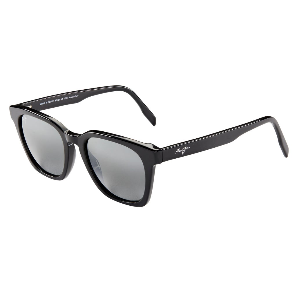 Maui Jim Shave Ice 533-02 Gloss Black Neutral Grey Polarized