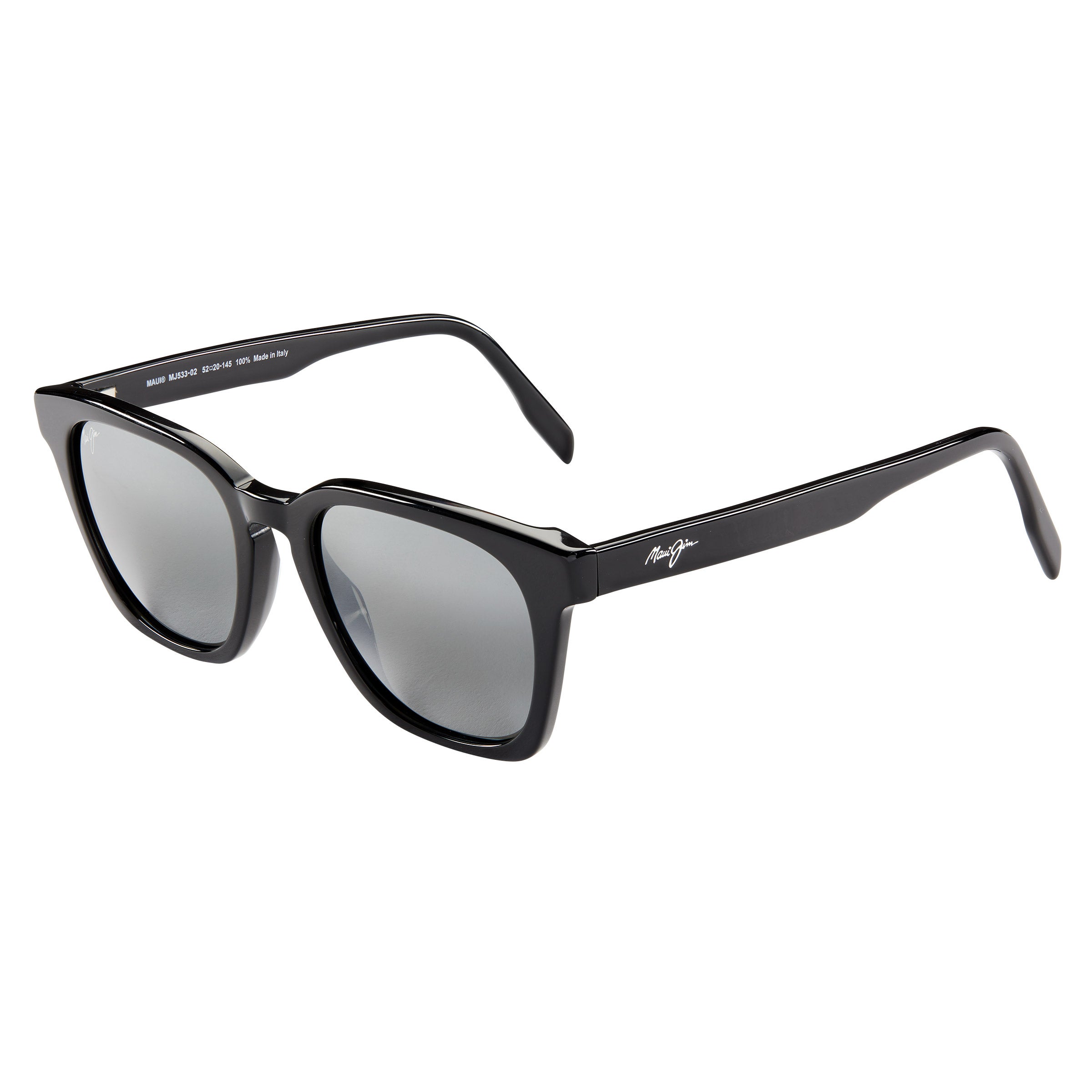 Maui Jim Shave Ice 533-02 Gloss Black Neutral Grey Polarized
