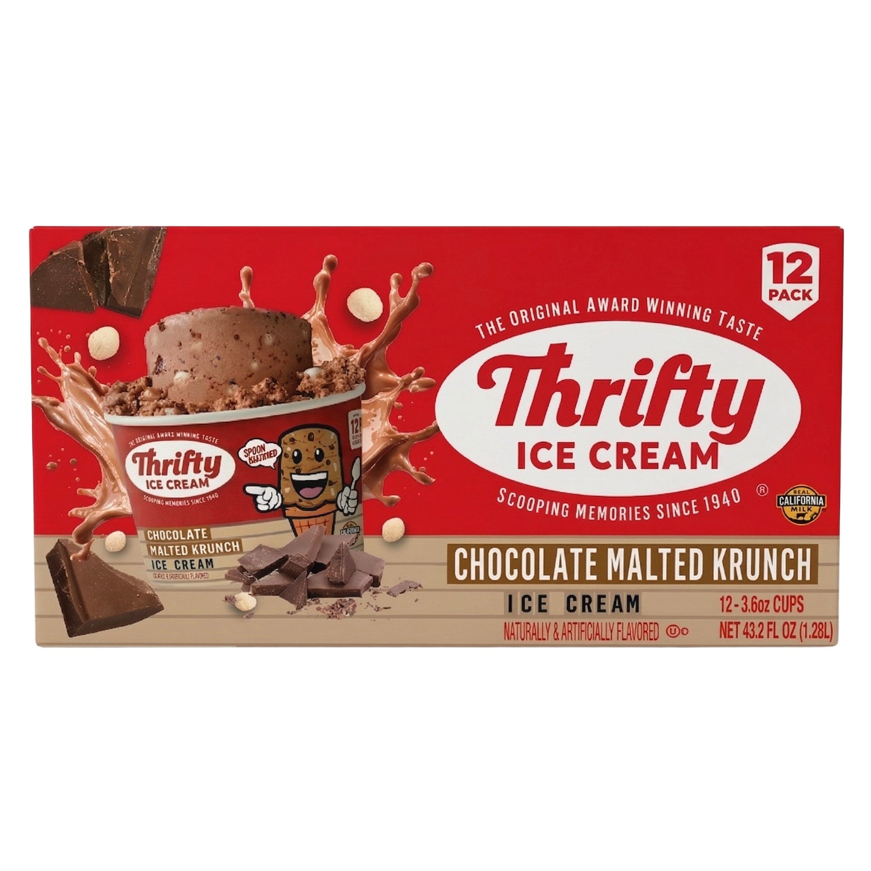 THRIFTY ICE CREAM CHOCOLATE MALTED KRUNCH 12/3.6 OZ