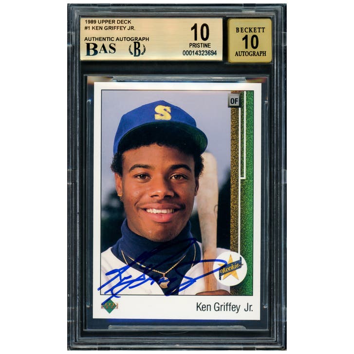 graded ken griffey jr rookie card 1989 Topps Traded Baseball RC #41T, PSA 9 Baseball Card (Cert# 56769655) : Collectibles & Fine Art Ken Griffey JR 1997 Fleer