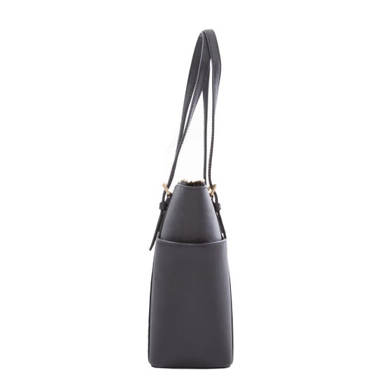 Michael Kors Jet Set Top Zip Saffiano Tote, Black | Costco