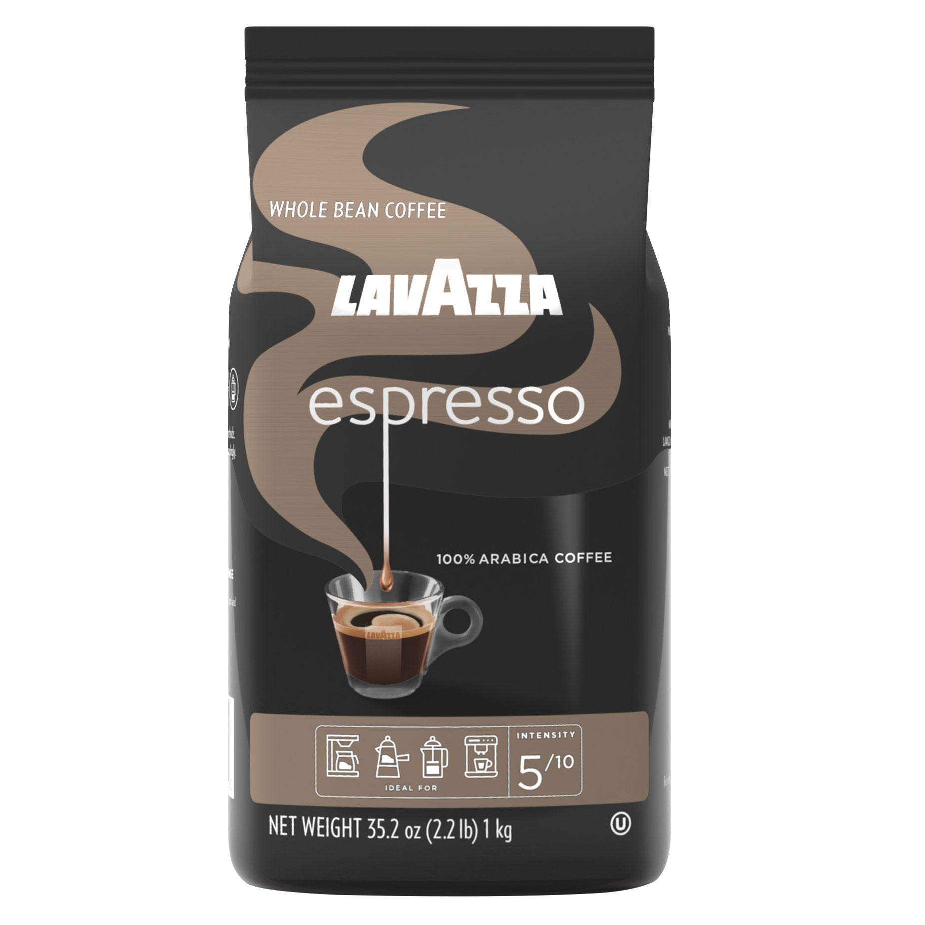 Lavazza Caffé Espresso 100% Premium Arabica Coffee, Whole Bean