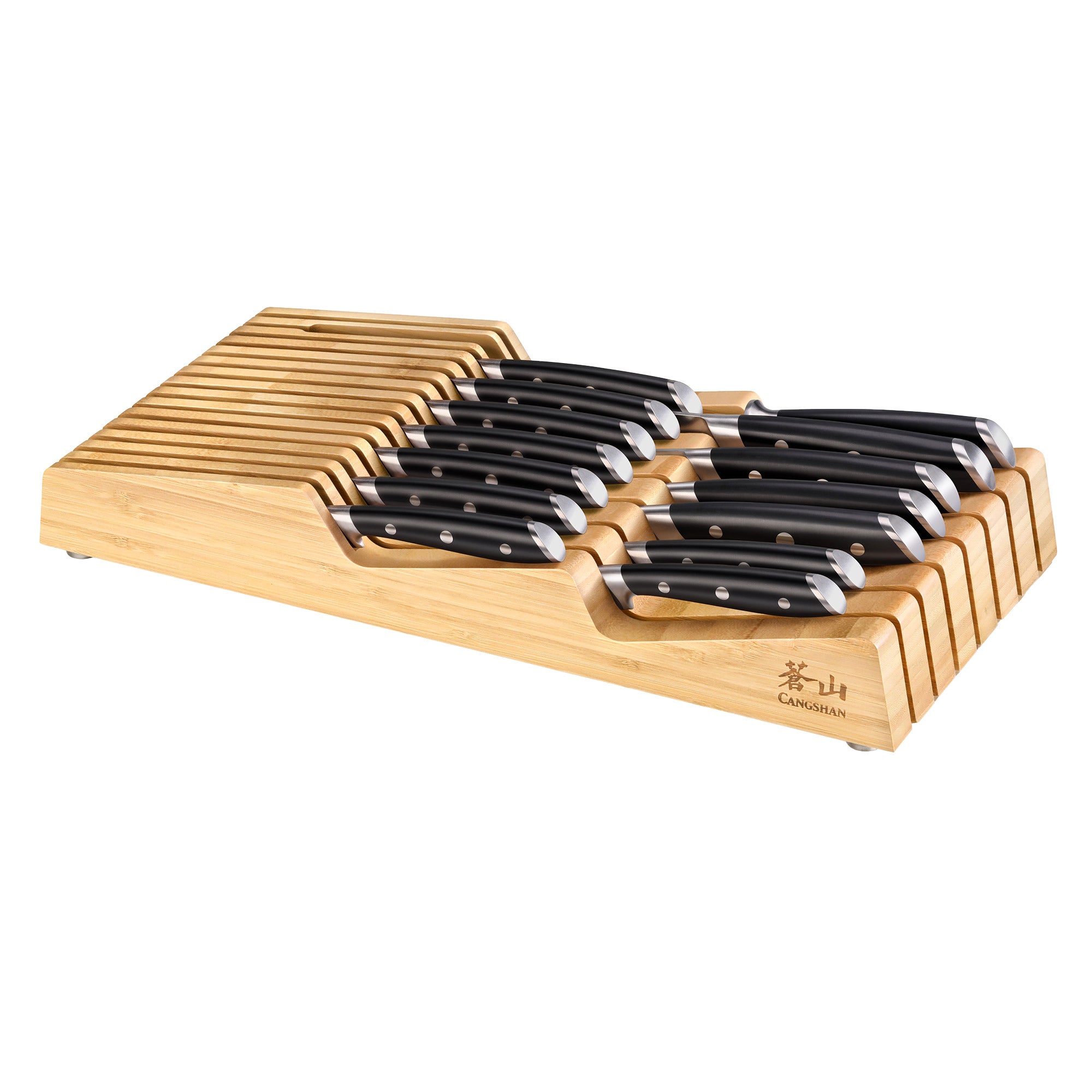 Cangshan Alps Series German Steel 15-piece Knife In-Drawer Set