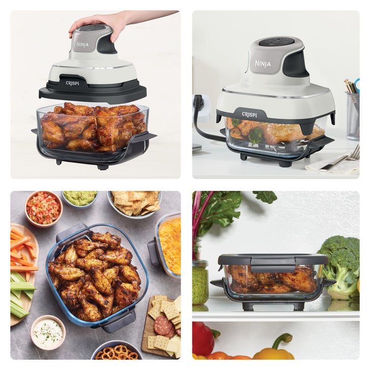 Ninja Crispi 5-in-1 Portable Glass Air Fry Cooking System, 3