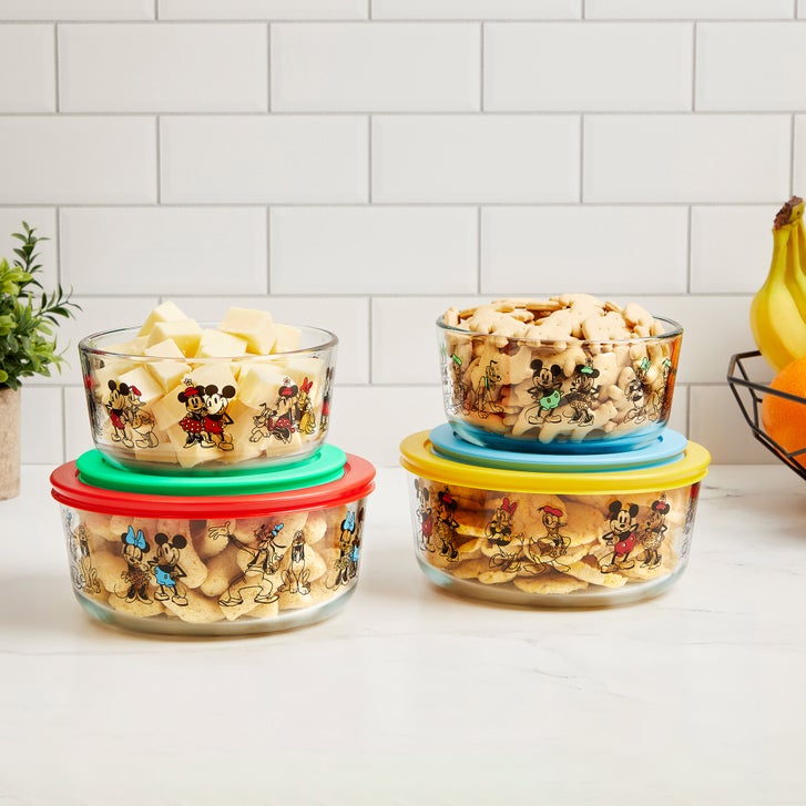 Pyrex 8-Piece Disney Mickey Mouse & Friends Decorated Food Storage