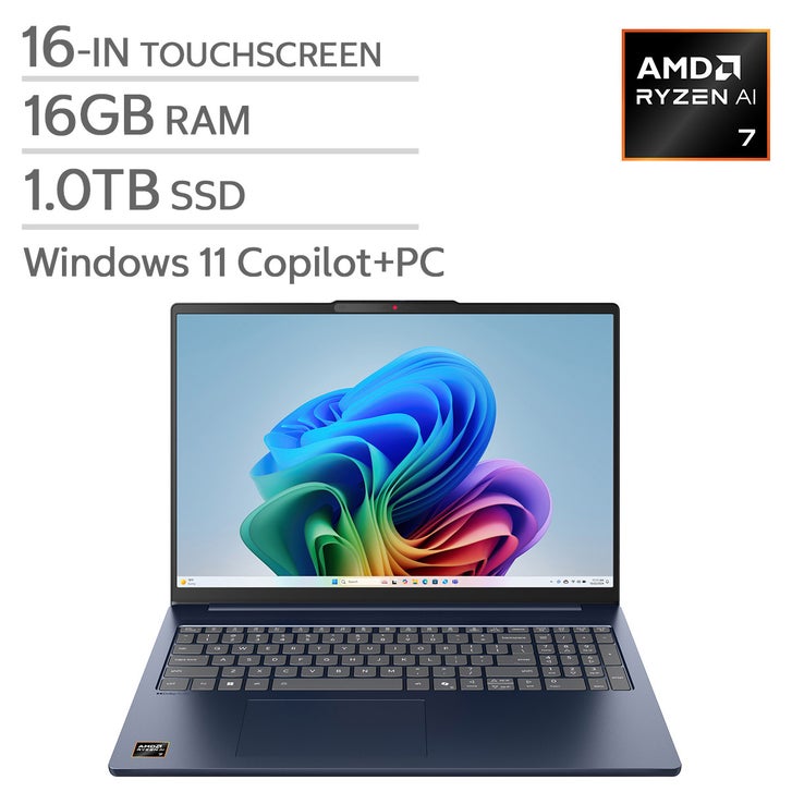 Lenovo IdeaPad Slim 5 Copilot+PC 16.0-in. Touchscreen Laptop, AMD
