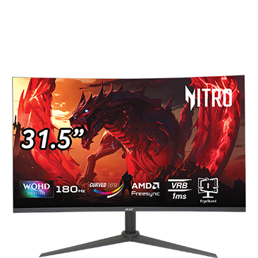 Acer Nitro 31.5” 180Hz WQHD Curved Gaming Monitor