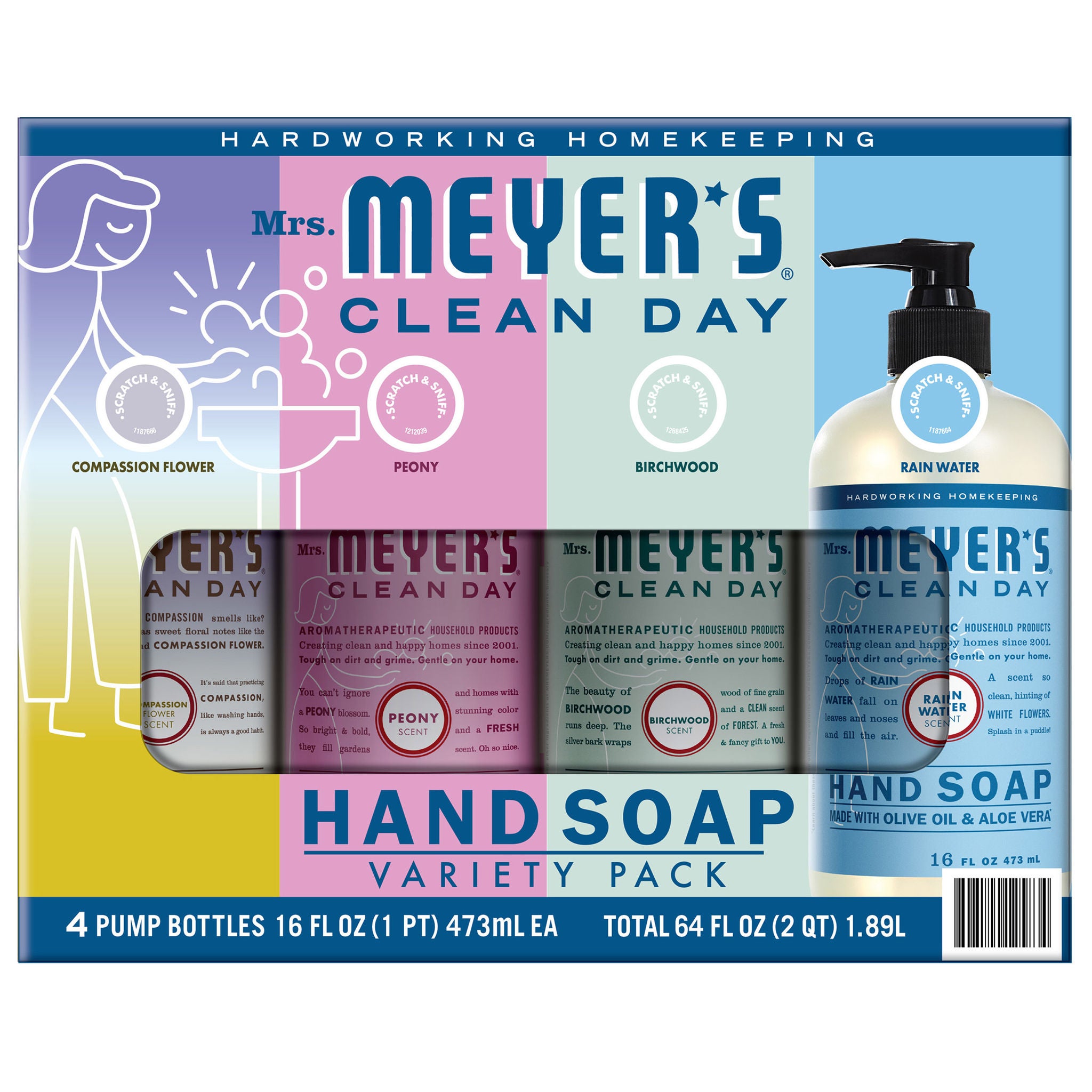 Mrs. Meyer's Hand Soap Clean Day Assortment, 16 fl oz, 4-pack | Costco