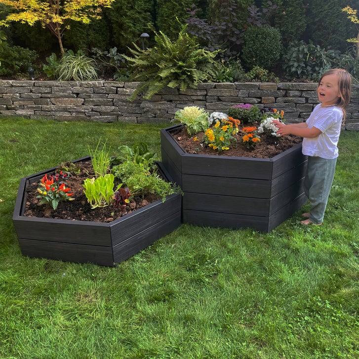 Exaco Triple ERGO Raised Garden Bed & Open Composter Kit | Costco