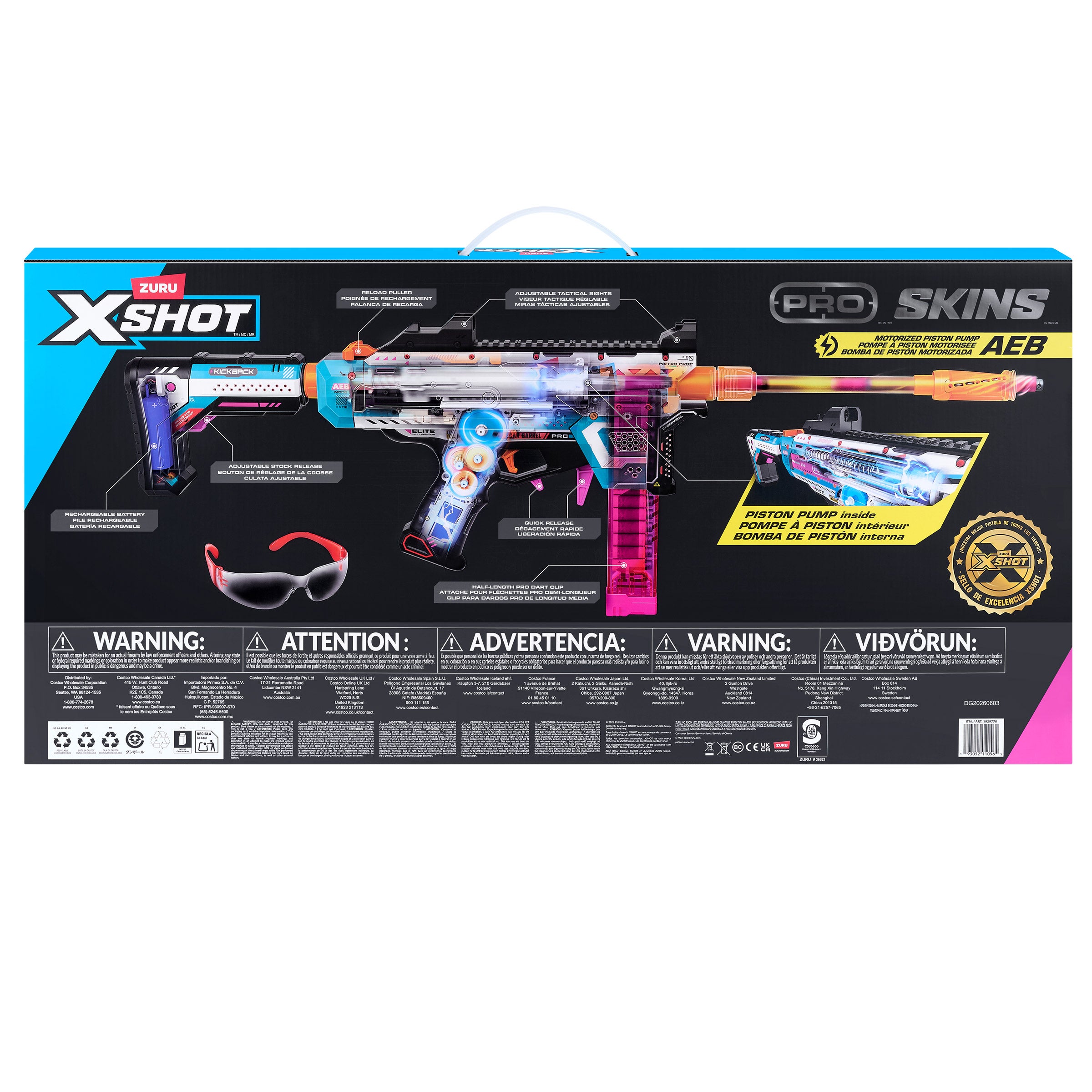 XSHOT Pro Skins Motorized Piston Pump Dart Blaster | Costco