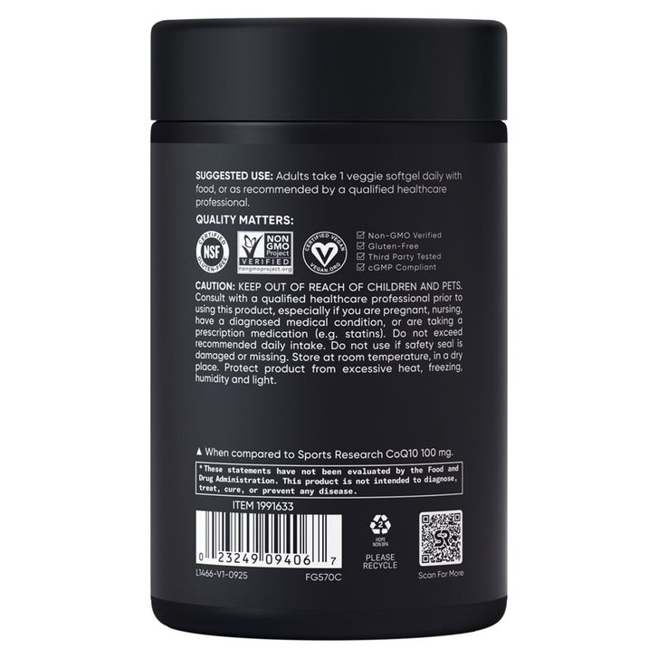 Sports Research CoQ10 200mg, 150ct | Costco