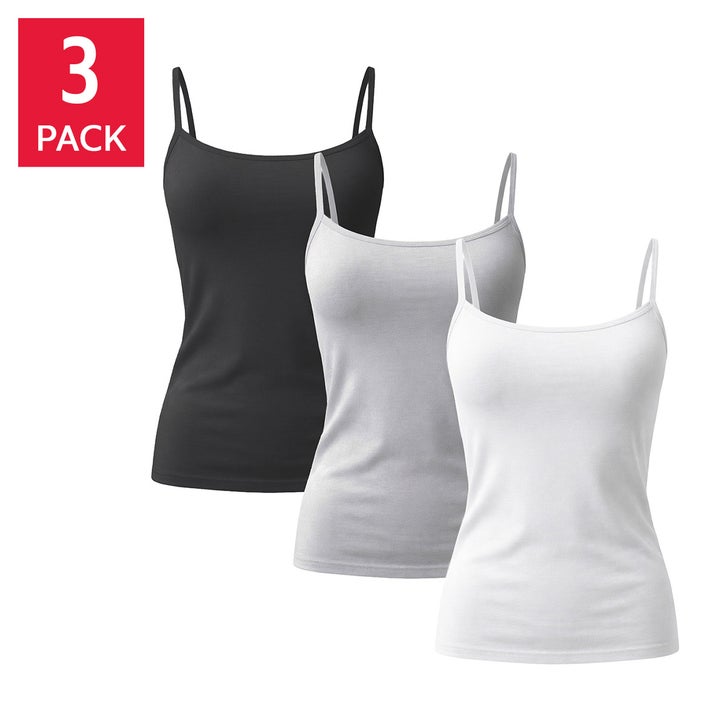Splendid Women's Cami with Built-In Shelf Bra, 3-pack | Costco