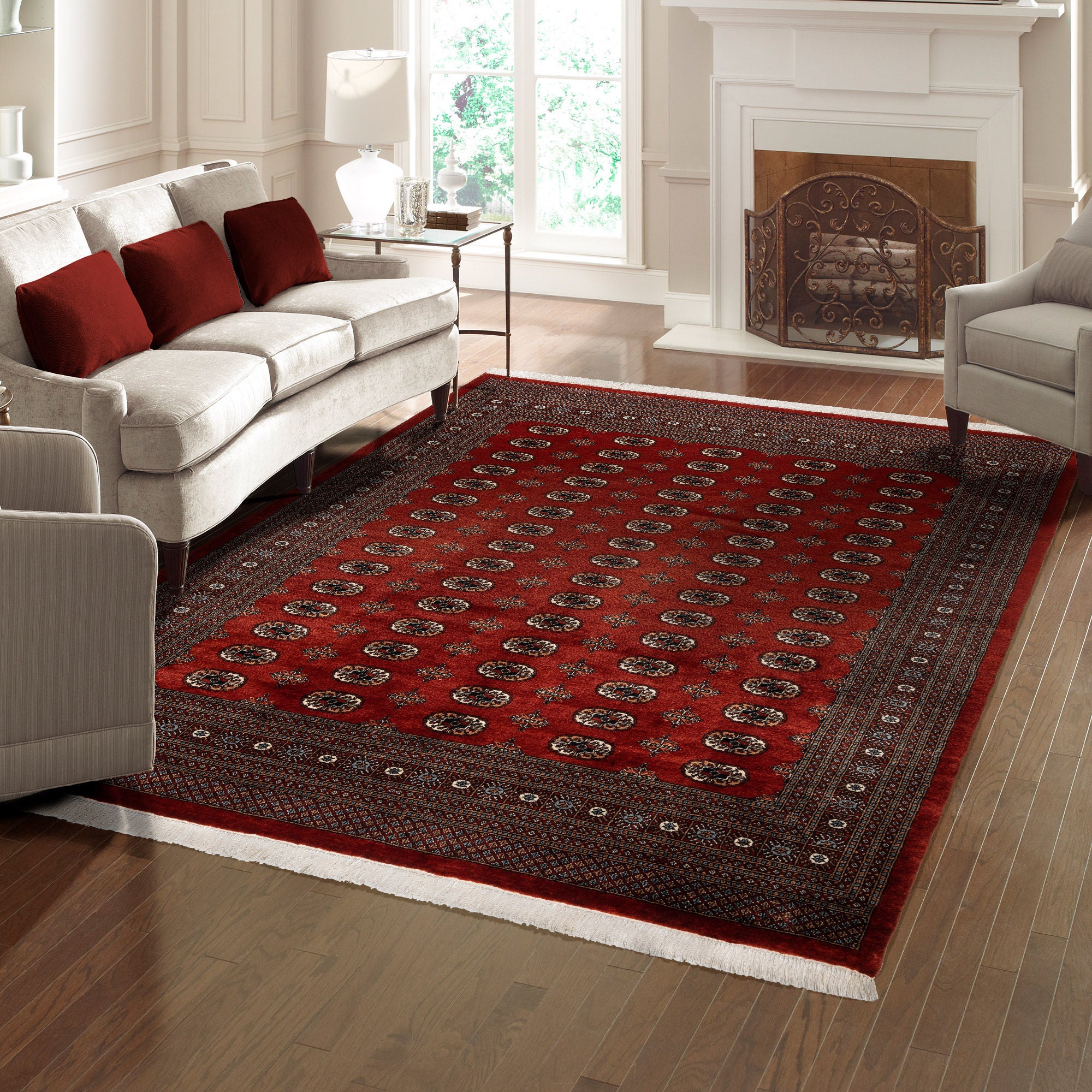 Pakistani Hand Knotted Rug Collection, Royal Bukhara Rust | Costco