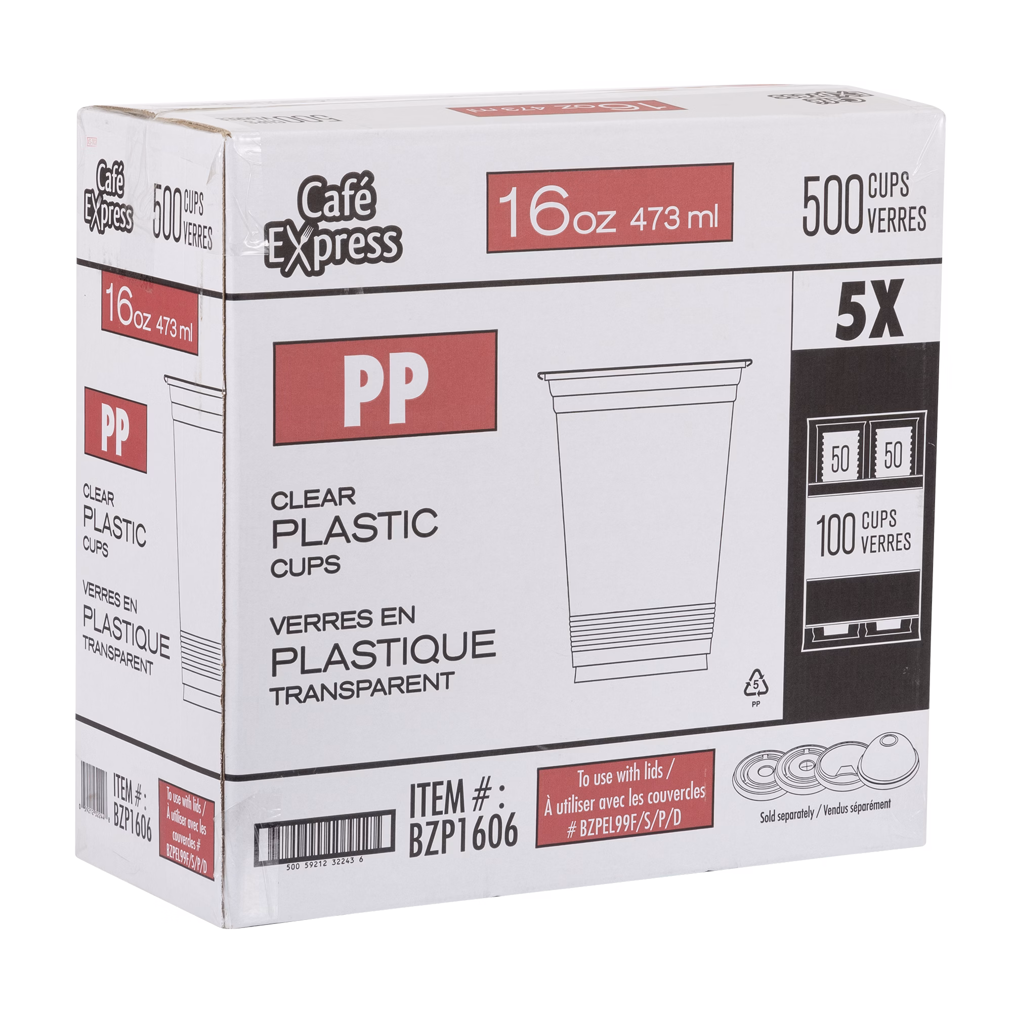 Café Express 16-oz. plastic cups