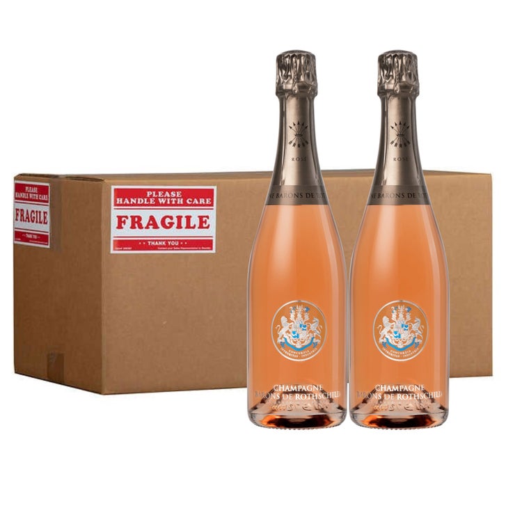 Barons de Rothschild Brut Rose Champagne 750 ml, 2-pack CA ONLY