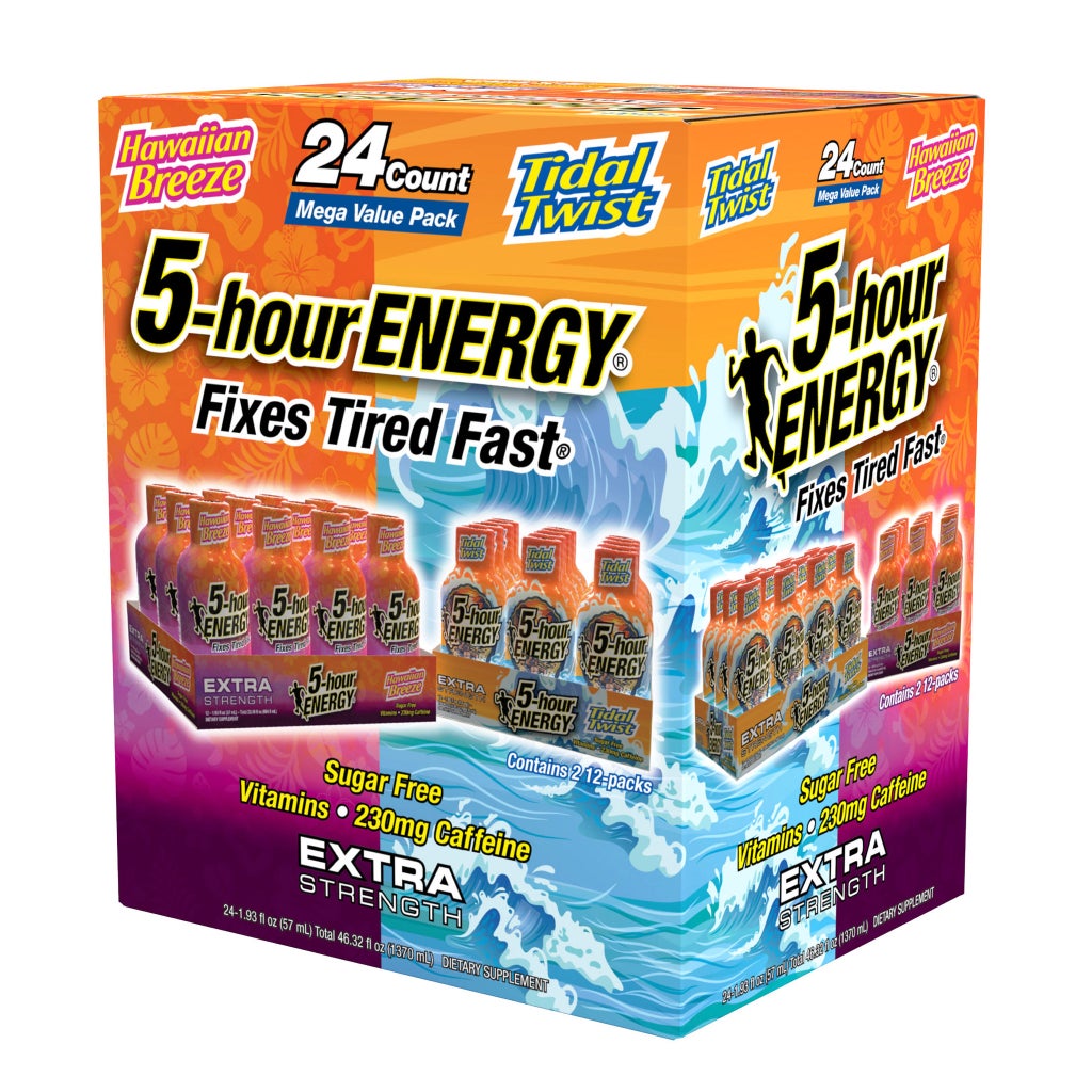5-hour Energy Shot Twin Pack, Hawaiian Breeze & Tidal Twist, 1.93