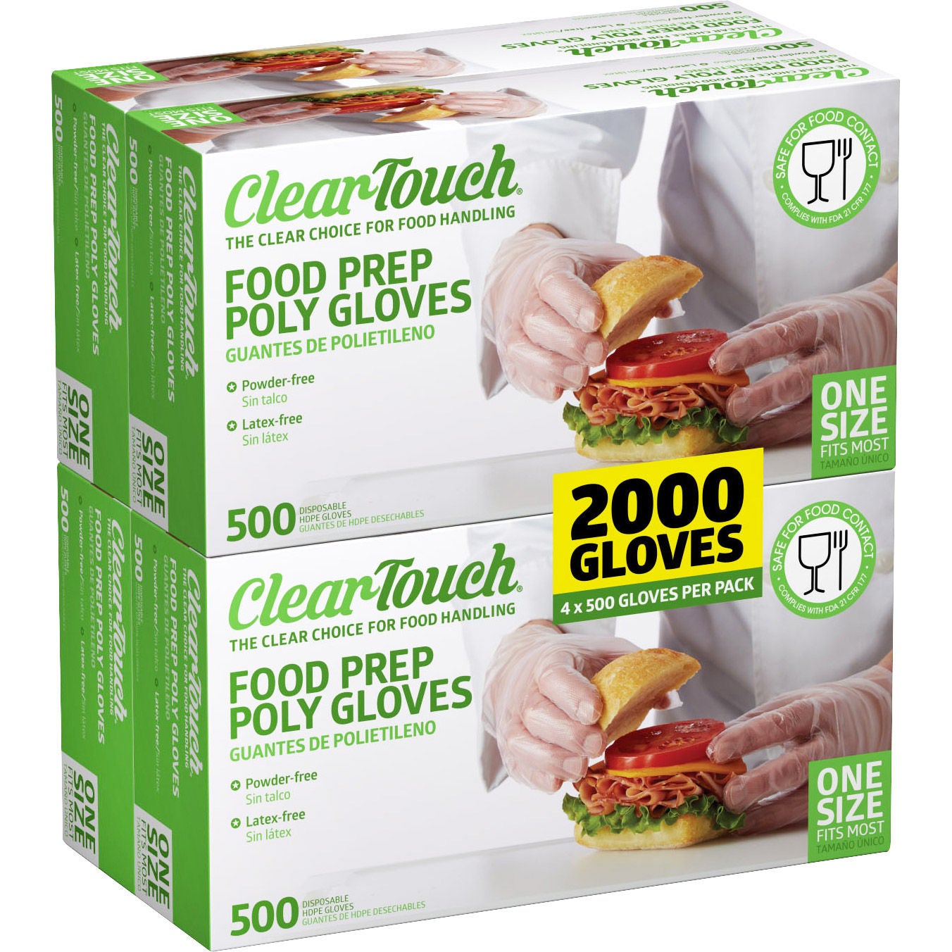 Clear-Touch Food Prep Poly Gloves