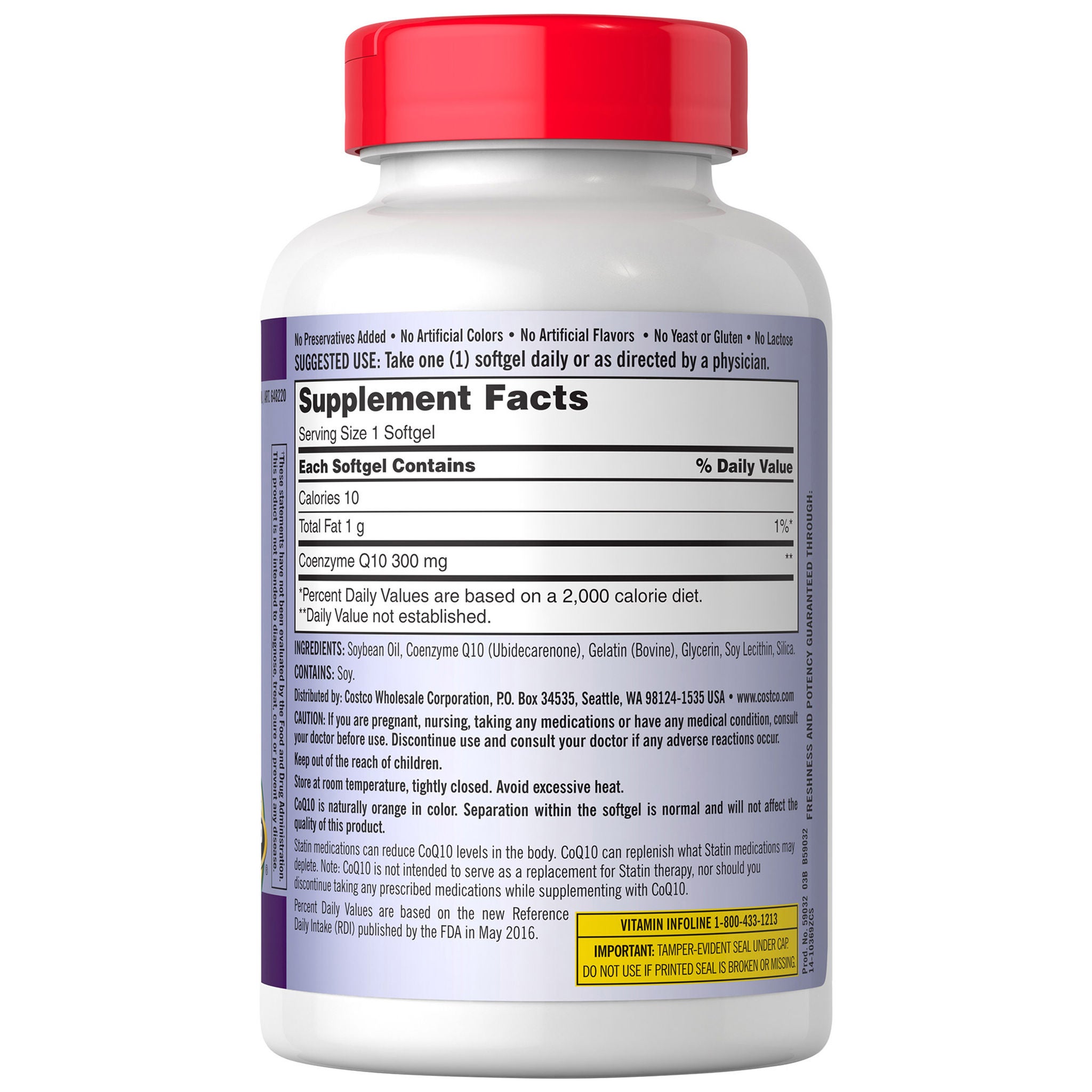 Kirkland Signature CoQ10 Supplement, 300 mg, 100 ct | Costco