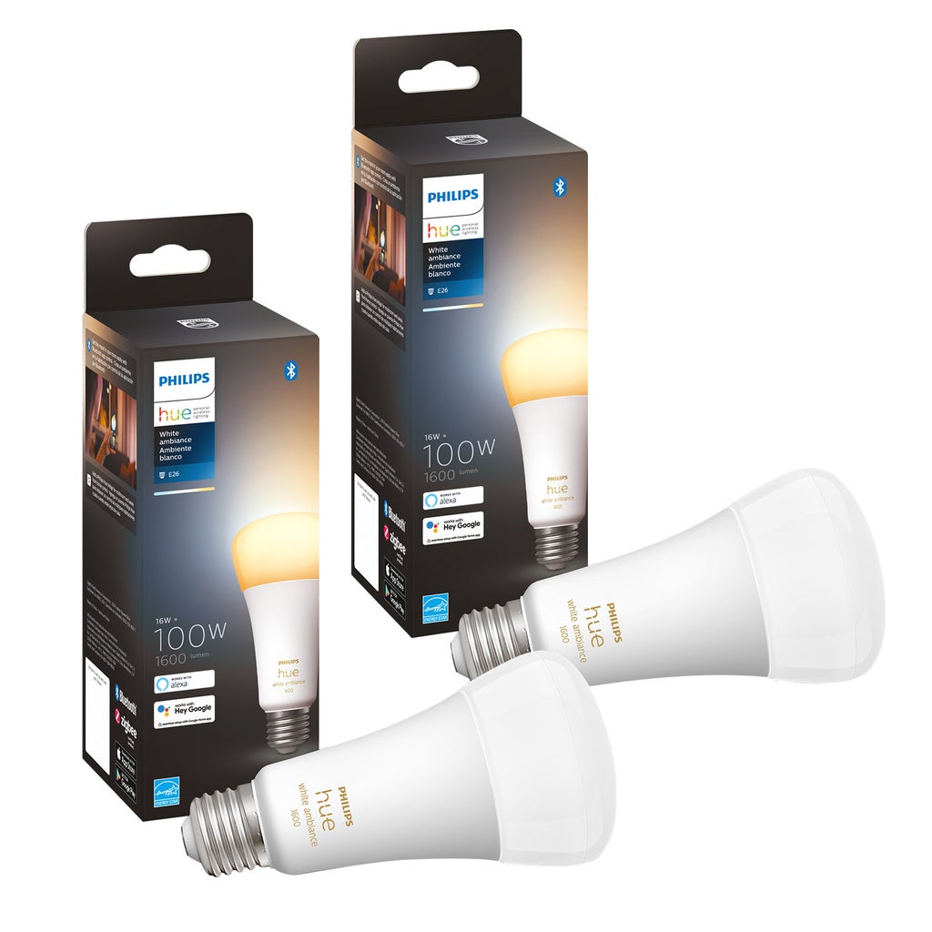 Philips Hue 100W White Ambiance A21 LED Bulbs, 2-pack | Costco Philips Hue 100W White Ambiance A21 LED Bulbs, 2-pack | Costco