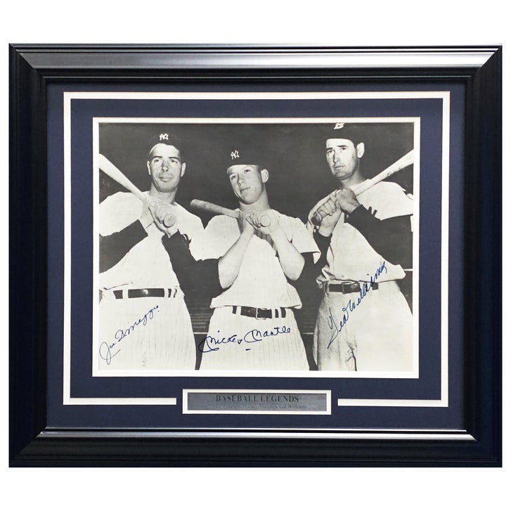Mantle/DiMaggio/Williams Autographed Framed 16x20 Photo | Costco