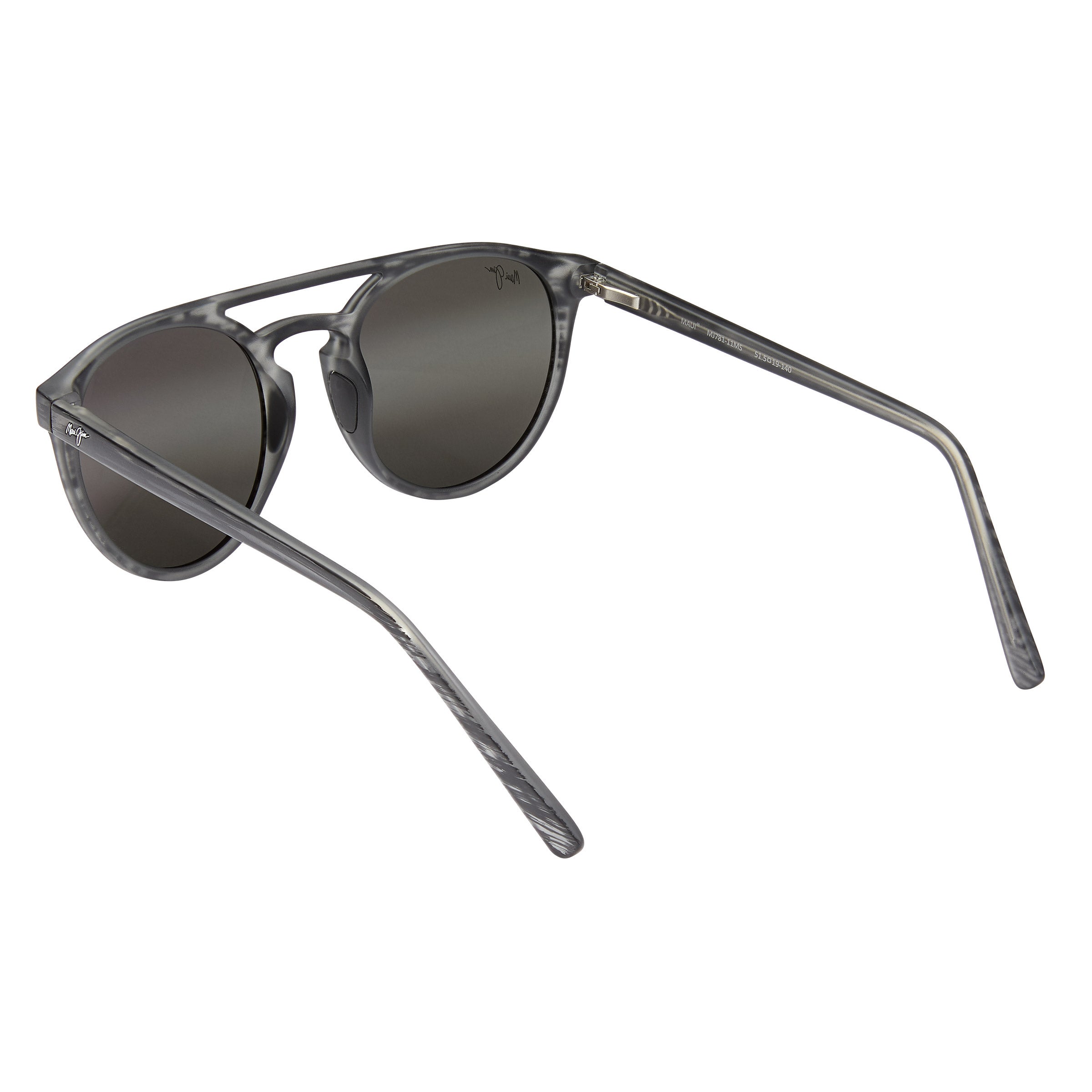Maui Jim Ah Dang 781-11MS Matte Grey Stripe Neutral Grey