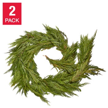 4.6 m (15 ft.) Premium Fresh Garland Set, 2-pack