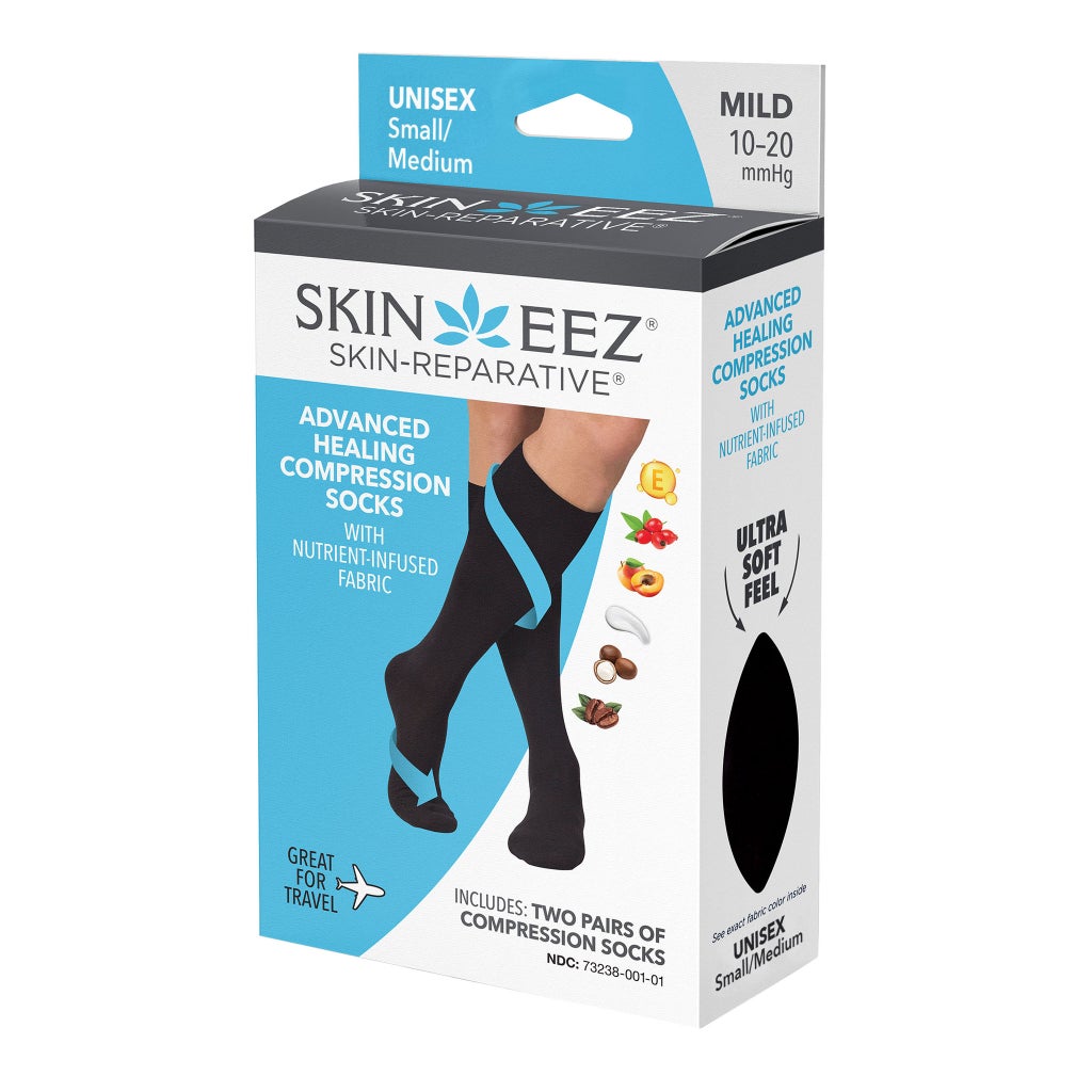 Skineez Medical Grade Advanced Healing Compression Socks, 2-Pack