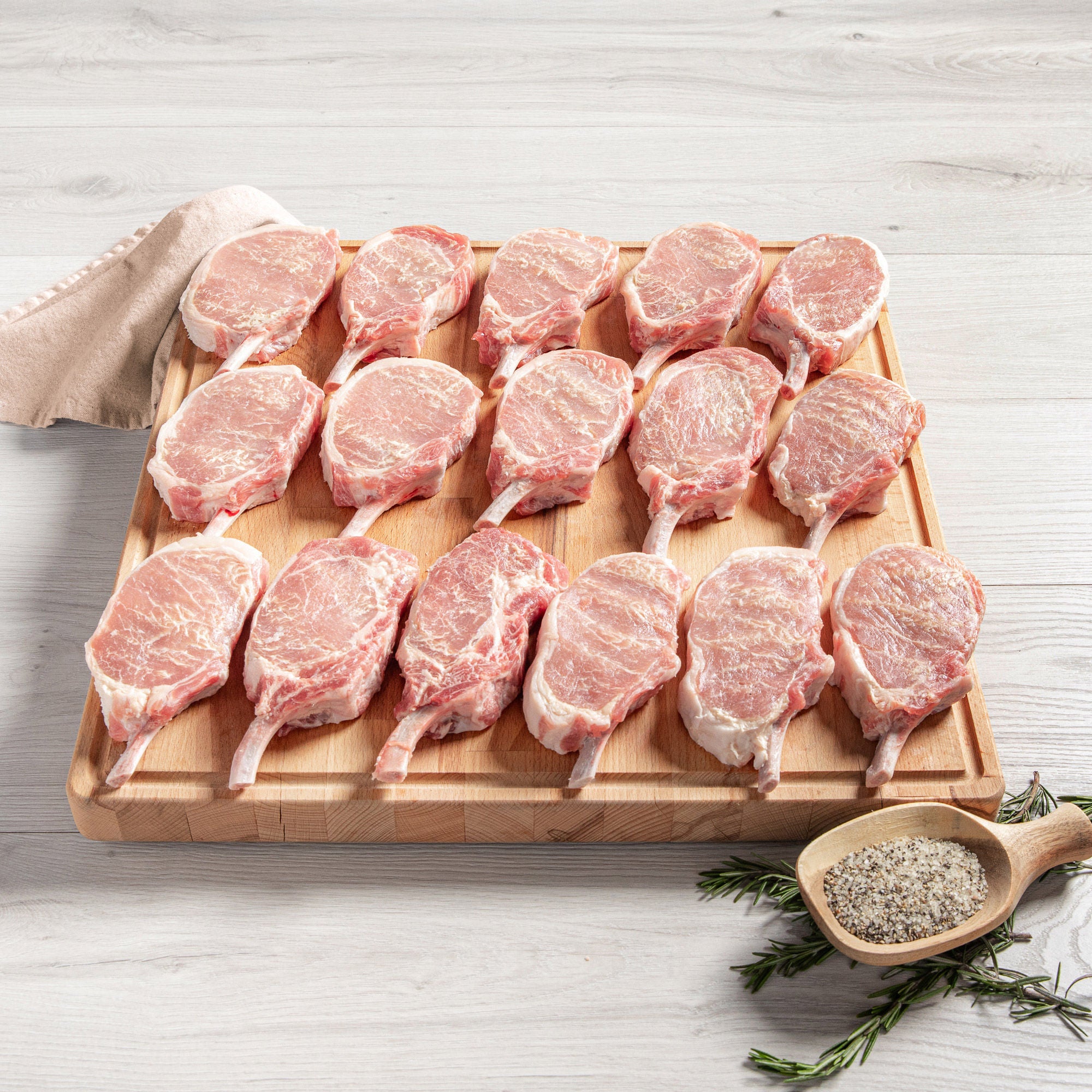 Rastelli's Bone-In Premium Pork Rib Steak, (16/8 Oz. Per Steak), 16 Total Count, 8 Lbs. Total