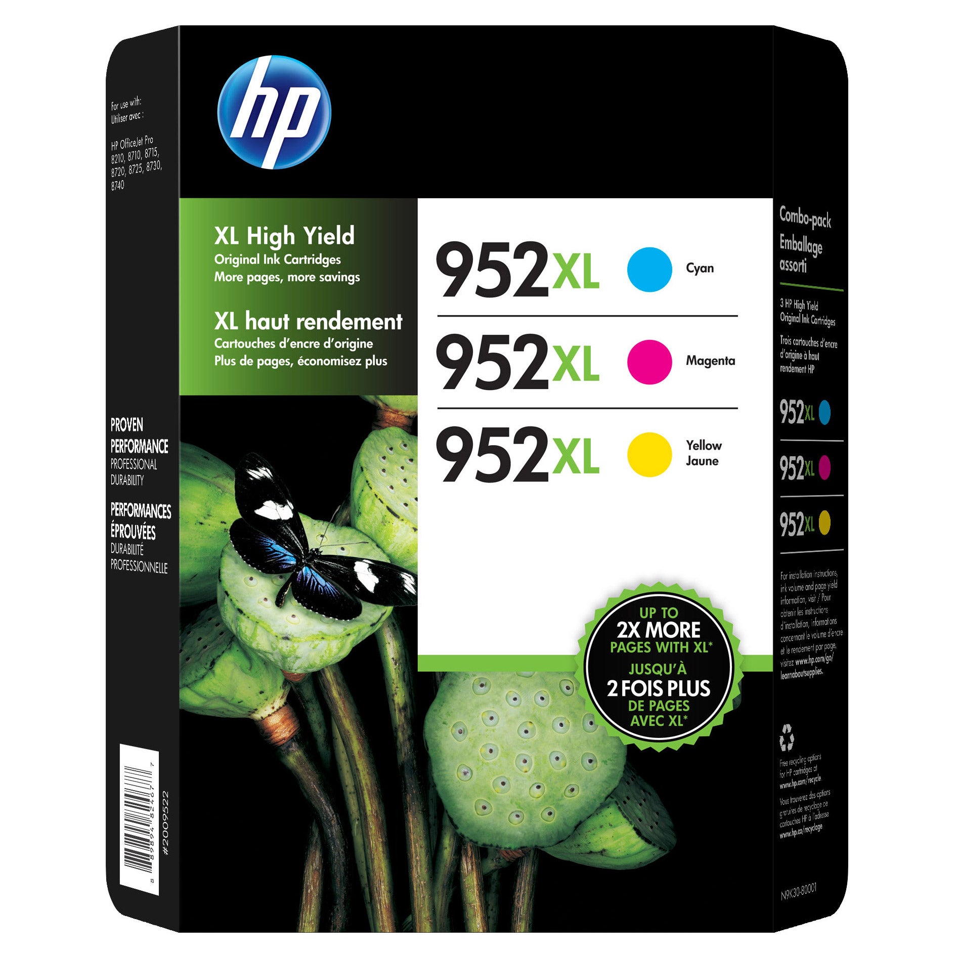 HP 952XL High Yield Ink Cartridge, Tri-Color Pack | Costco
