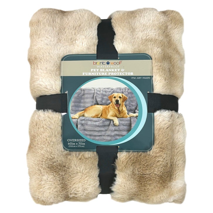 Brent Woof Waterproof Pet Blanket & Furniture Protector, 60”W x 70