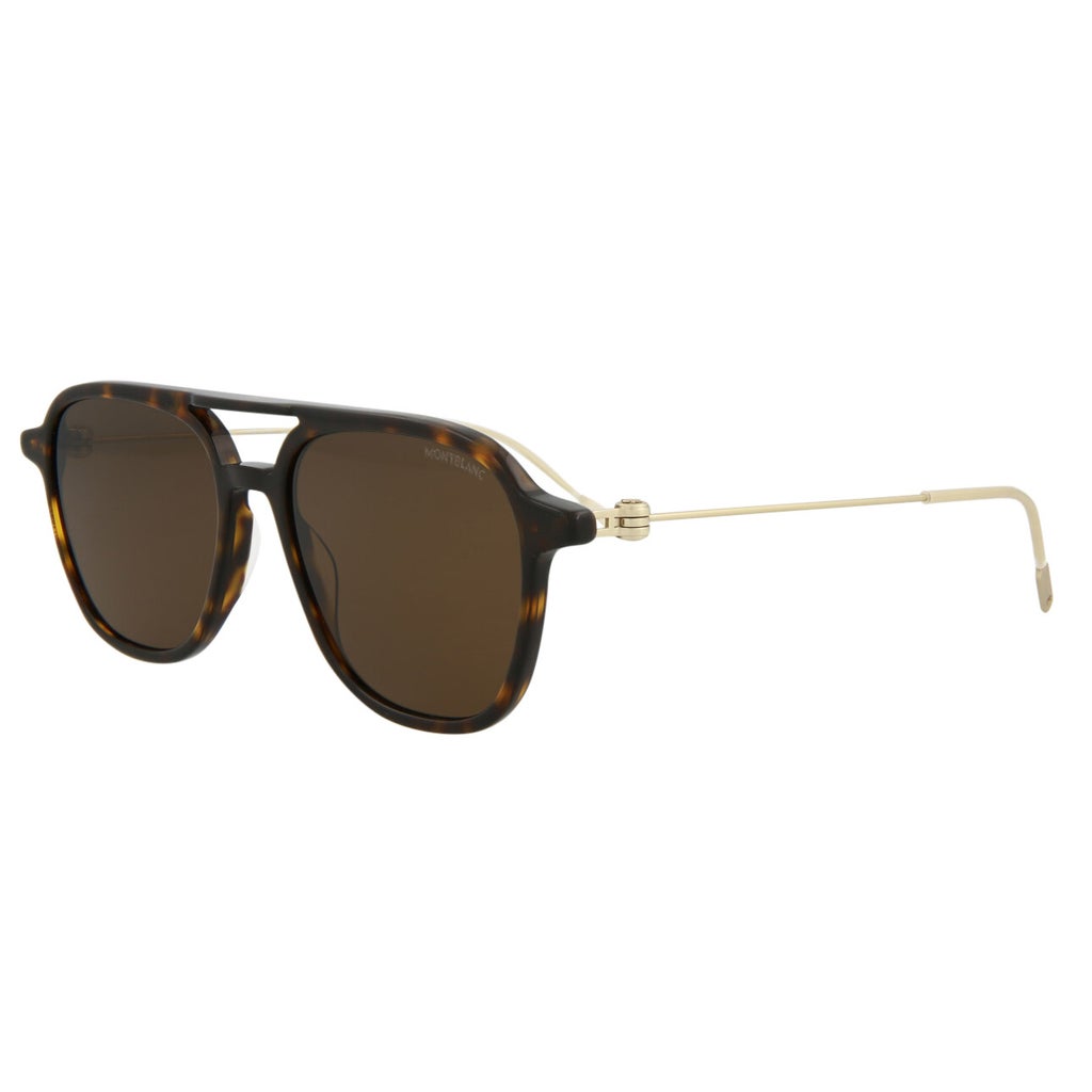 Montblanc MB0003S Havana Gold Brown Sunglasses | Costco display picture 3