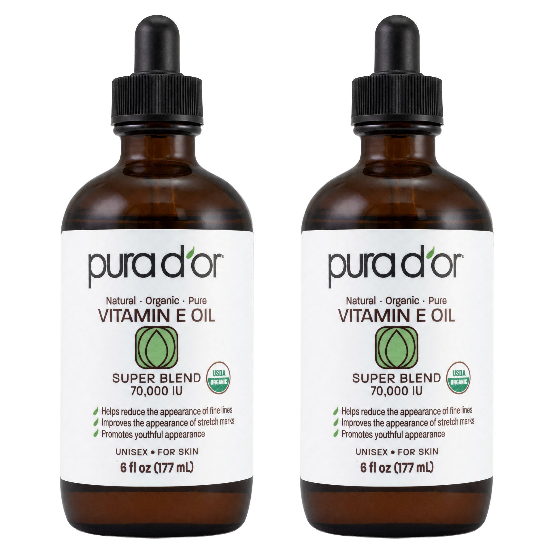 pura d'or Vitamin E Oil, 6 fl oz, 2-pack | Costco