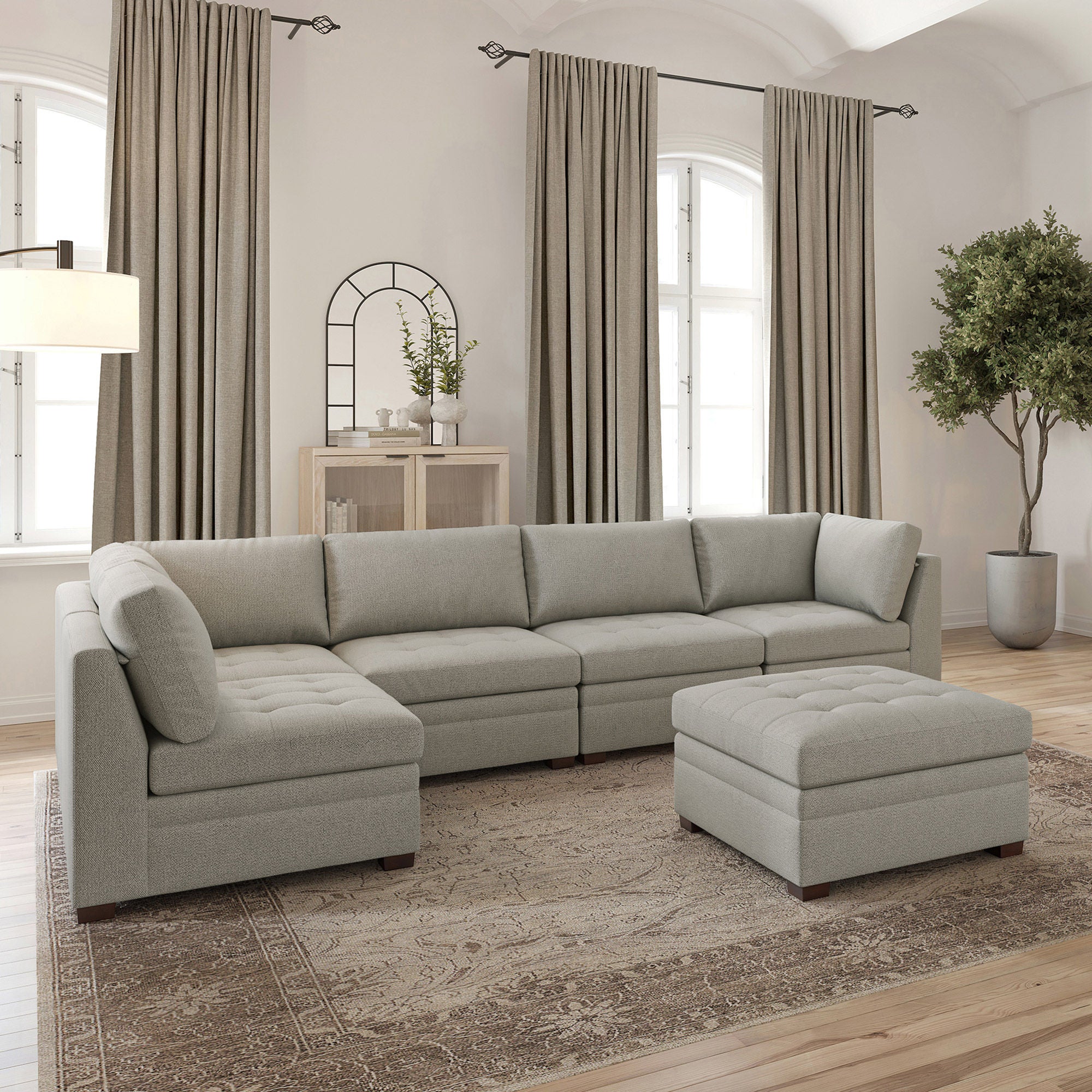 Costco Thomasville Tisdaleモジュラーソファ 6ピース Thomasville Tisdale Modular Sectional 6-piece Boucle with Storage