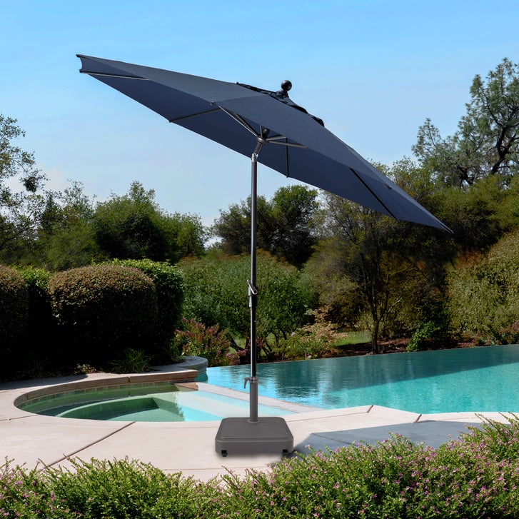 10 foot round patio umbrella LAUSAINT HOME 10FT Cantilever Heavy Duty Cantilever Outdoor Umbrella, UV Protection for Poolside, Garden, Backyard Stand included 10 Ft. Round Outdoor Umbrella