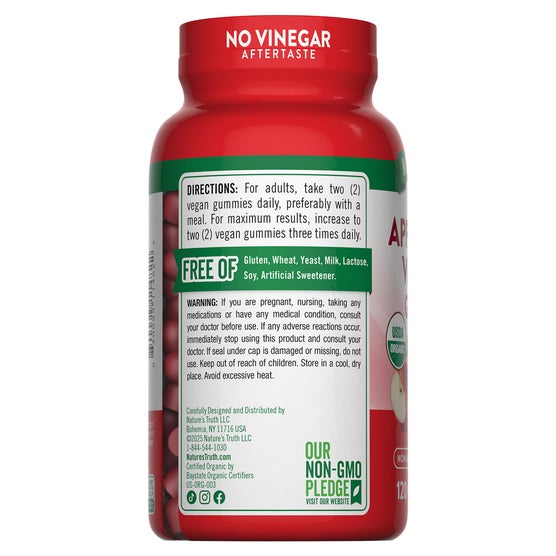 Nature's Truth Organic Apple Cider Vinegar 500 mg., 120 Gummies