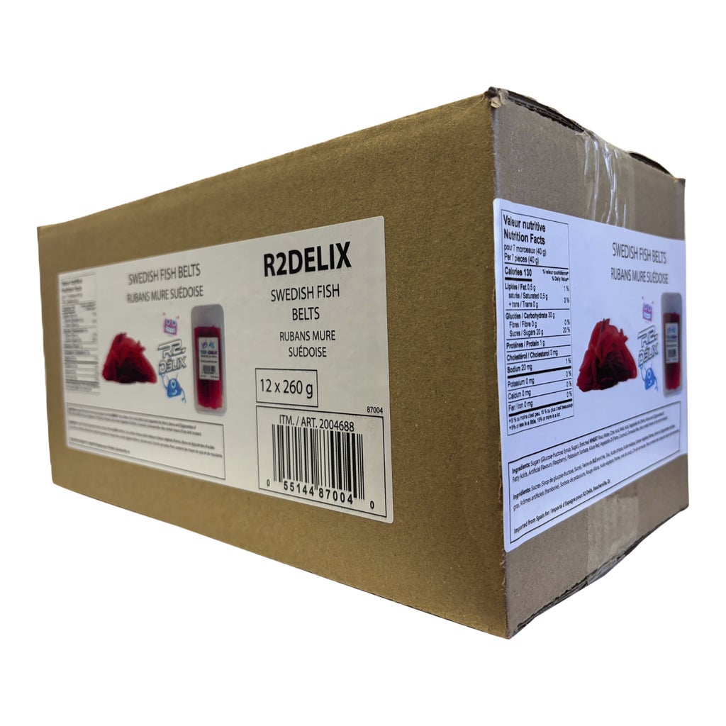 Confiseries R2 Delix R2-Delix Swedish Berry Belts, 12 x 260 g | Costco