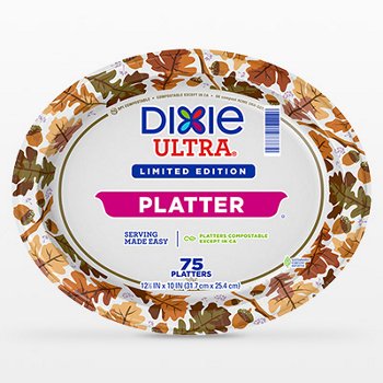 Dixie Ultra Platter, 12.5-inch x 10-inch, 75-Count