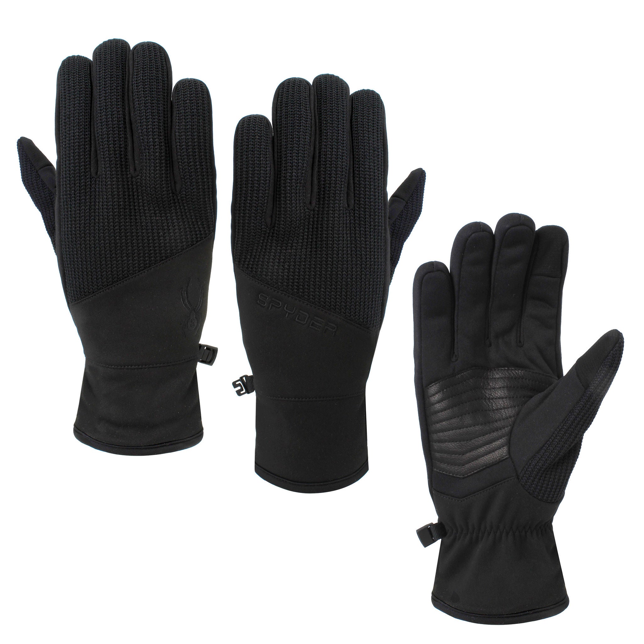 Spyder Core Conduct Gloves with Leather Palm | Costco