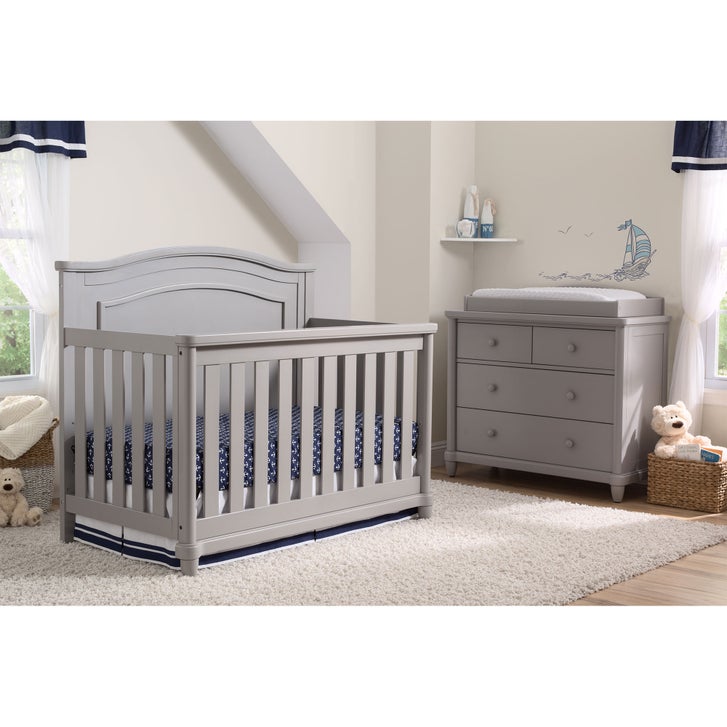grey crib and dresser set Simmons Kids Sophia 2-piece Nursery Furniture Set, Gray Holiday Dresses