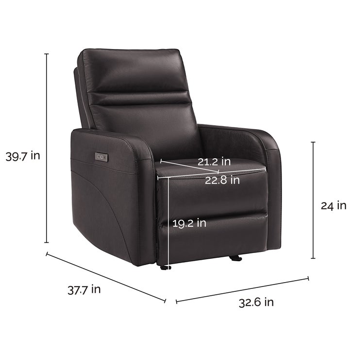 Gilman Creek Aldryn Leather Gliding Power Recliner with Power