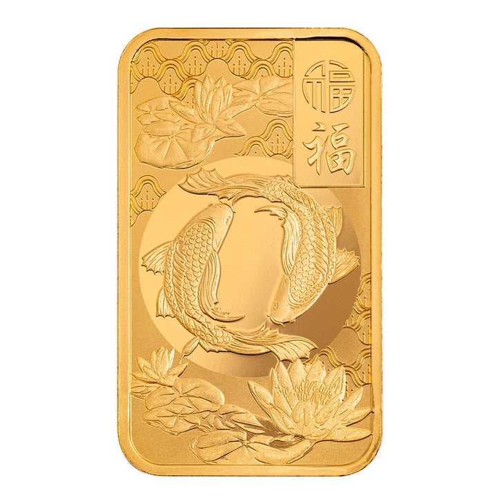 1 oz Gold Bar PAMP Suisse Good Luck Koi Fish | Costco